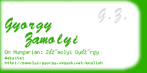 gyorgy zamolyi business card